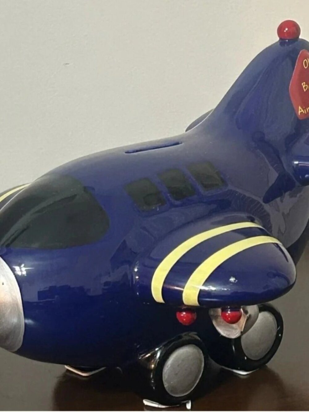 MUD PIE AIRPLANE BANK NURSERY ROOM DECOR BOYS DECOR KIDS BANK AIRPLANE BABY GIFT
